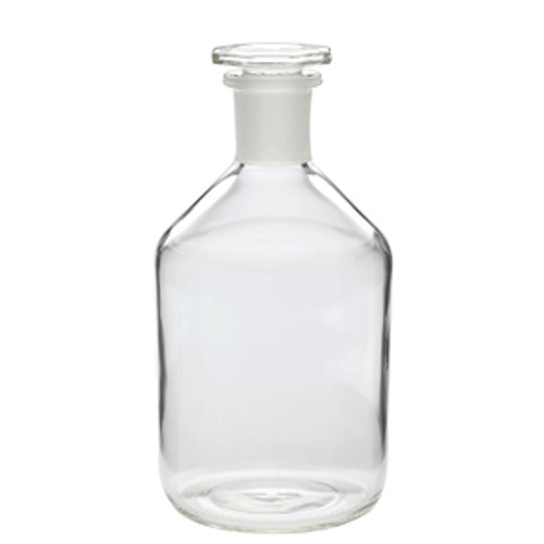 Wheaton® Safety Coated Clear Glass Bottles, 16 oz, Poly Lined Screw Caps,  case/24