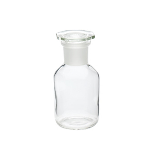 Wheaton® 8oz Clear Glass Boston Round Bottles, 24-400 Poly Vinyl Liner Bulk,  case/108