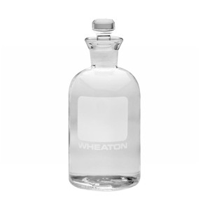 Wheaton 8oz Clear Glass Wide Mouth Bottles – 63mm X 110mm, With 58-400 White Caps (Case Of 24)