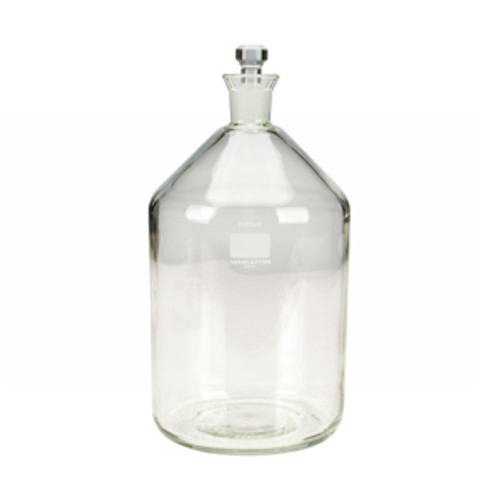 Wheaton® 8oz Clear Glass Boston Round Bottles, 24-400 Poly Vinyl Liner Bulk,  case/108