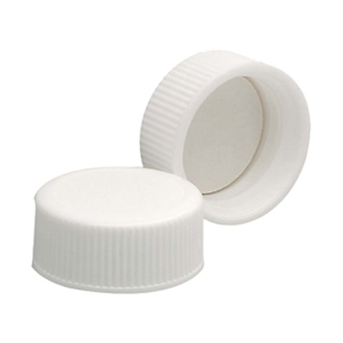 Tappi in PP 9mm rossi con foro centrale, setto gomma rossa/PTFE beige  Cf.1000 pz. - Permax