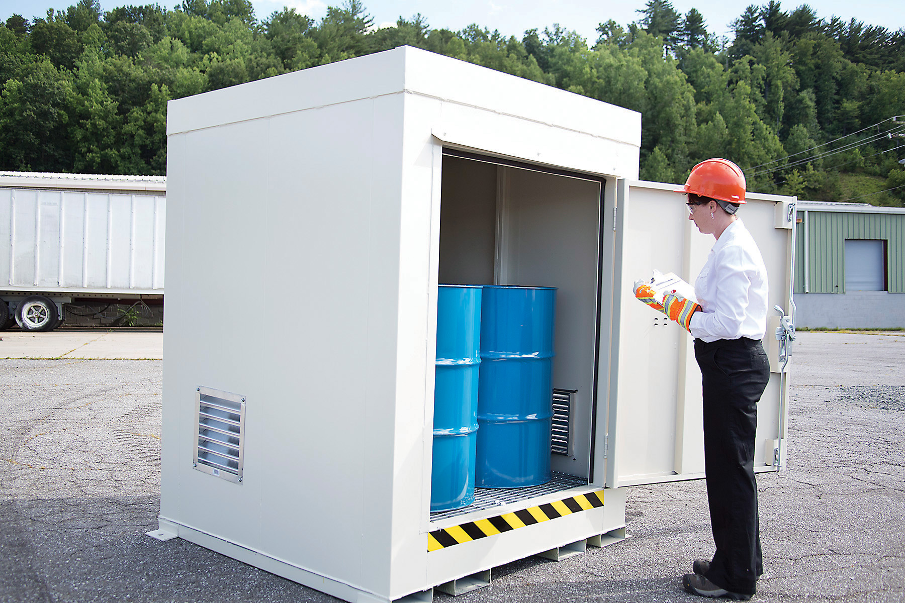 Prefab drum storage buildings