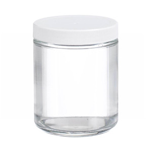 8oz Amber Glass Straight Sided Jars