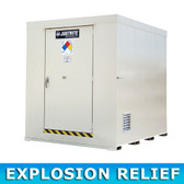 Outdoor Storage Locker, Non-Combustible, 12-Drum with Explosion Relief