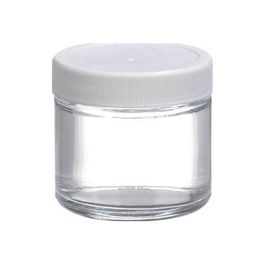 Certified, Clean 8 oz Clear Glass Sample Jars with Screw Caps