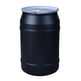 Eagle® 55 Gallon Drum, Metal Lever-Lock, Lab Pack Plastic Barrel Drum with 2 x 2" Bung Holes, Black