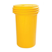 Eagle® 55 Gallon Drum, Screw-On Lid, Lab Pack Plastic Barrel Drum, Yellow