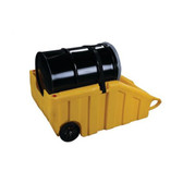 Eagle® Spill Containment Drum Dolly, Fits 55-Gallon Drums, Yellow