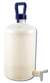 Carboy with Spigot, Narrow Mouth, Heavy Walled HDPE w/ O-Ring, 10L