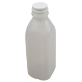 Square Bottles, Tall Natural HDPE, 32oz Tamper Evident, case/12