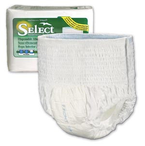 Select 2607 Disposable Absorbant Underwear-Extra Large-56/Case