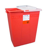 Oak Ridge Sharps Container, 8 Gallon, Red Base/ Translucent Rotary Lid, 10 per case