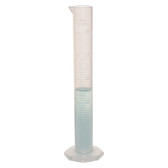 Single Scale 50ml Polypropylene Graduated Cylinder, 1.0ml Graduation