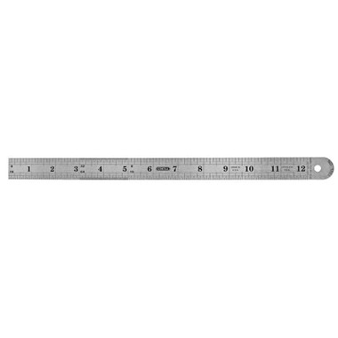 Ruler, 12, Stainless Steel, Flexible, each