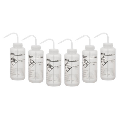 LDPE Wash Bottle - 500 ML | White Screw Cap | Color-coded Closure