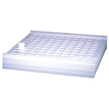 Scintillation Vial Rack, 14-1/2 x 15 x 2-1/2, Holds (100) Vials up to 27mm