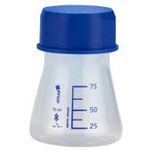 Erlenmeyer Flask with Screw Cap, Polypropylene, 75mL, case/6