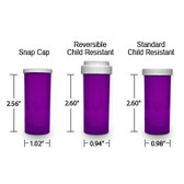 Purple Pharmacy Vials, Child Resistant, Reversible, 8 dram, case/410 (minimum order req)