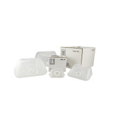 1 Gallon (128oz) LDPE Cubitainer, Carton & 38-400 PP SturdeeSeal PE Foam Lined Caps, case/8