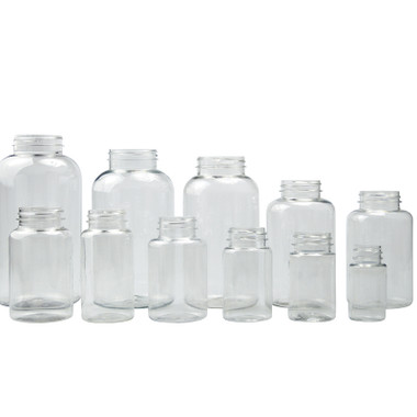 Clear Glass Jugs, 4 liter with 38-400 Green Thermoset F217 PTFE Lined Caps,  case/4