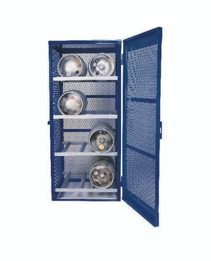 Gas Bottle & Cylinder Storage Cage, Single Vertical, 5-10 Cylinders