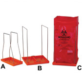 Small Bag Stand with 100 Biohazard Bags