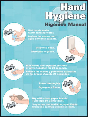 Bilingual Safety Posters, Hand Hygiene, 22