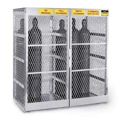 Gas Bottle & Cylinder Storage Cage, Single Vertical, 5-10 Cylinders