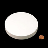 Single 120mm White PP Heat Seal Lined Smooth Cap for sealing containers (PKW-C120C4SPHSW).