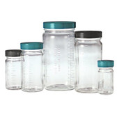 Graduated Wide Mouth Jar, 1oz, Green PTFE Lined Cap