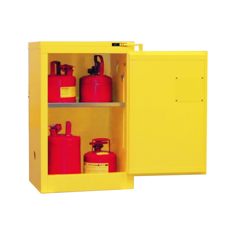 FM Approved, Under Counter, Flammable Storage Cabinet, 22 Gallon, 2 Doors, Manual Close, 1 Shelf, Safety