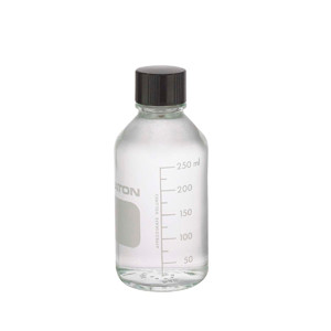 Wheaton® 250mL Media Bottles, Borosilicate Glass, PTFE Lined Caps, case/48