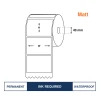 Matt Inkjet Synthetic  Label 50mm*40mm, 1000Labels/Roll, Best option for Epson TM-C3500 , CW-4010A