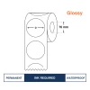 High Gloss Inkjet Synthetic Label 45mm diameter, 1000 Labels/Roll