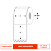 Thermal Transfer Tyre Labels 100mm x 150mm Hi Tack Permanent Adhesive White 300 Labels per Roll Ink Required