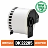 Brother Compatible DK-22205 Synthetic Continuous Label Rolls | Waterproof, Removable & BPA-Free