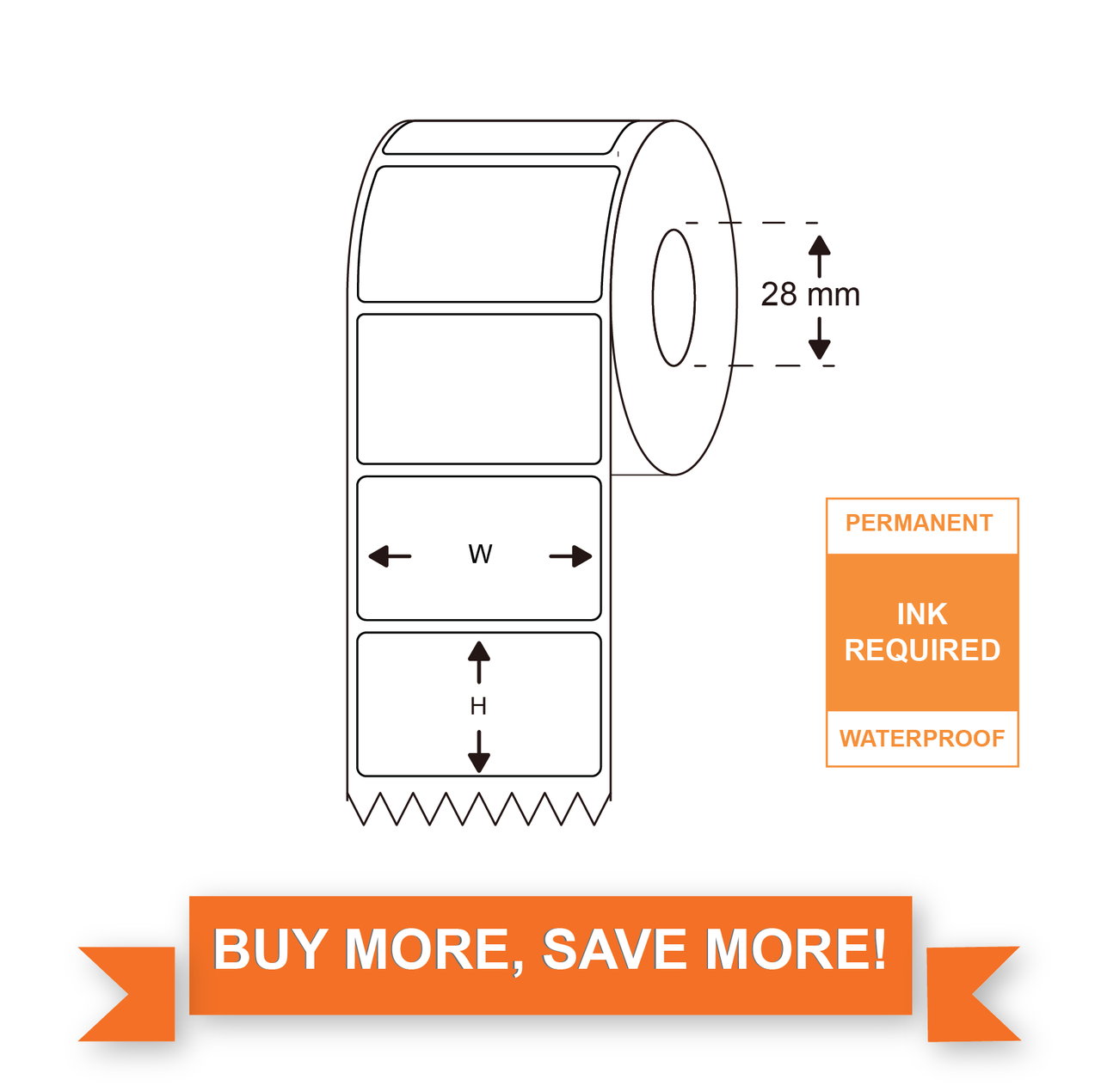 Thermal Transfer Synthetic Labels Waterproof thermal transfer labels