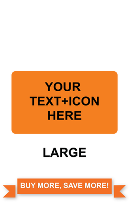 large custom text+icon handling label
