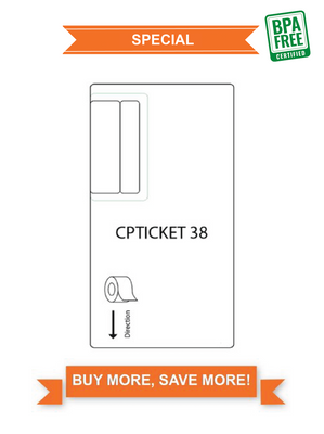 CPticket 38 Roll, courier label with peel off section, 100mm(W)*174mm(H),300 Labels/Roll