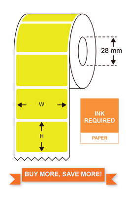 Thermal Transfer Labels, 100mm(W)*48mm(H),500 Labels/Roll, Five fluo colours available