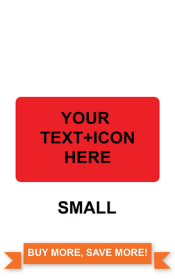 small custom text+icon handling label