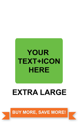 custom text+icon handling label 100*100