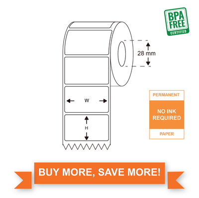 Scale Labels, Direct Thermal Labels 40mm(W)*46mm(H), 500 Labels/Roll