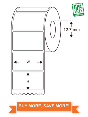Direct Thermal Labels,  Mobile Label Printer, 50mm(W)*40mm(H), 300 labels/roll