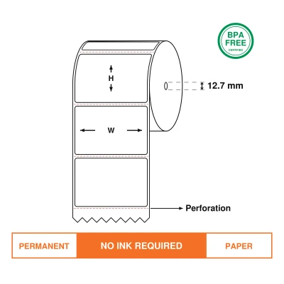 Direct Thermal Labels,  Mobile Label Printer, 50mm(W)*40mm(H), 300 labels/roll