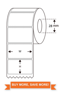 Direct Thermal Labels with Perforated Liner 80mm(W)*120mm(H),400 Labels/Roll