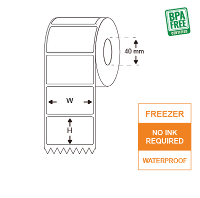 Direct Thermal Synthetic Labels  102mm(W)*203mm(H), Freezer labels