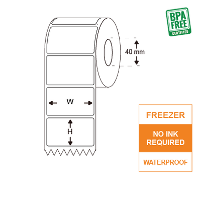 Direct Thermal Synthetic Labels  102mm(W)*203mm(H), Freezer labels