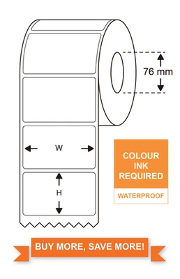 105 x 74mm TESLIN® Inkjet Labels for Epson ColorWorks – 1000/Roll