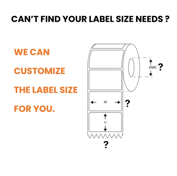 Direct Thermal Synthetic Labels  50mm(W)*30mm(H), Removable Adhesive, 2,000 Labels/Roll